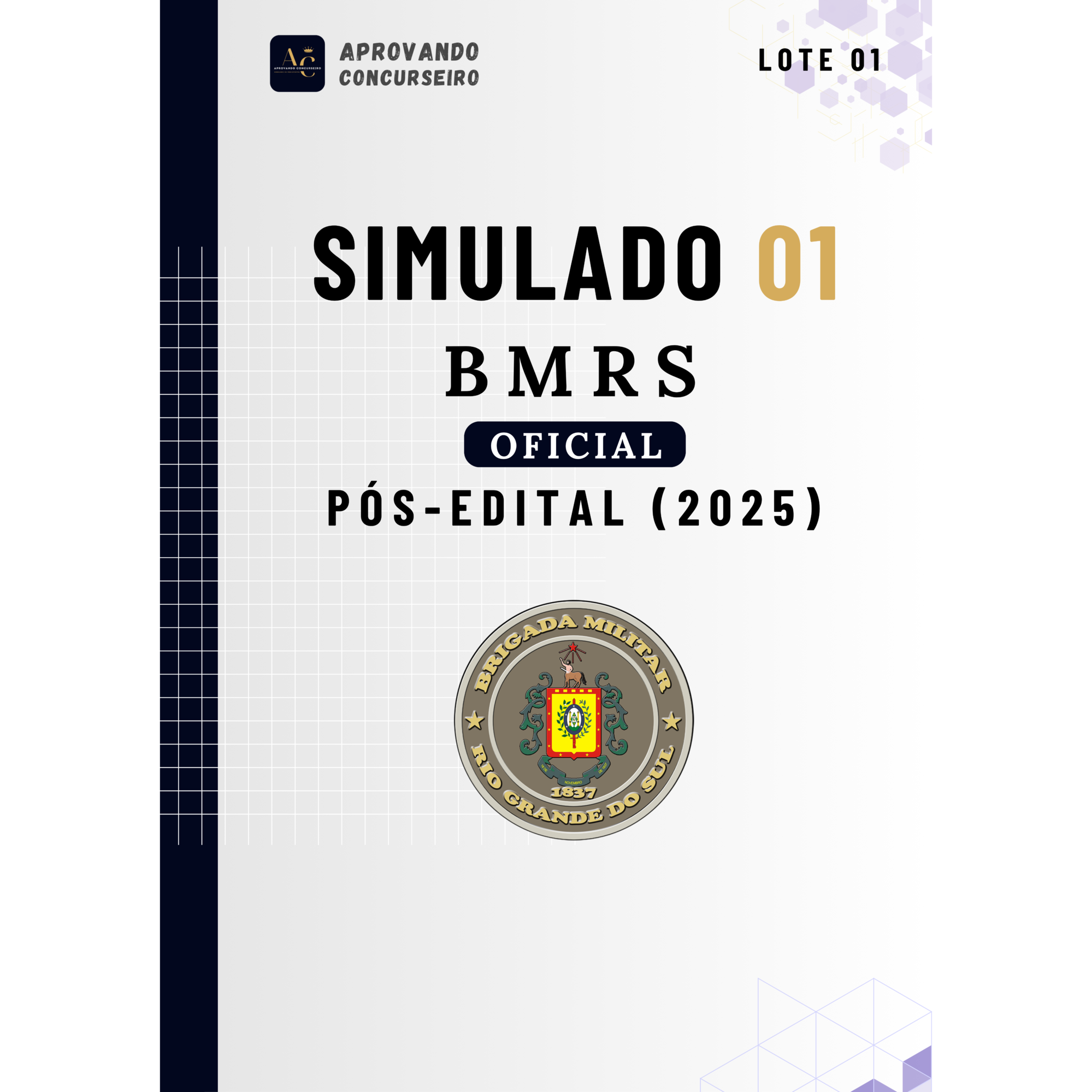05 Simulados Comentados Brigada Militar RS - Oficial (Pós edital 2025)