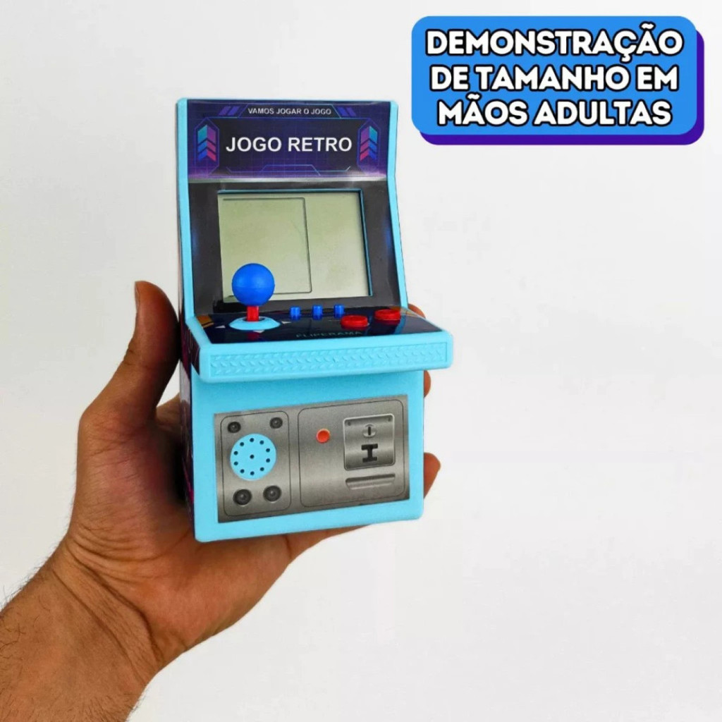 Mini Fliperama Retrô Tetris Portátil: A Nostalgia no Bolso!