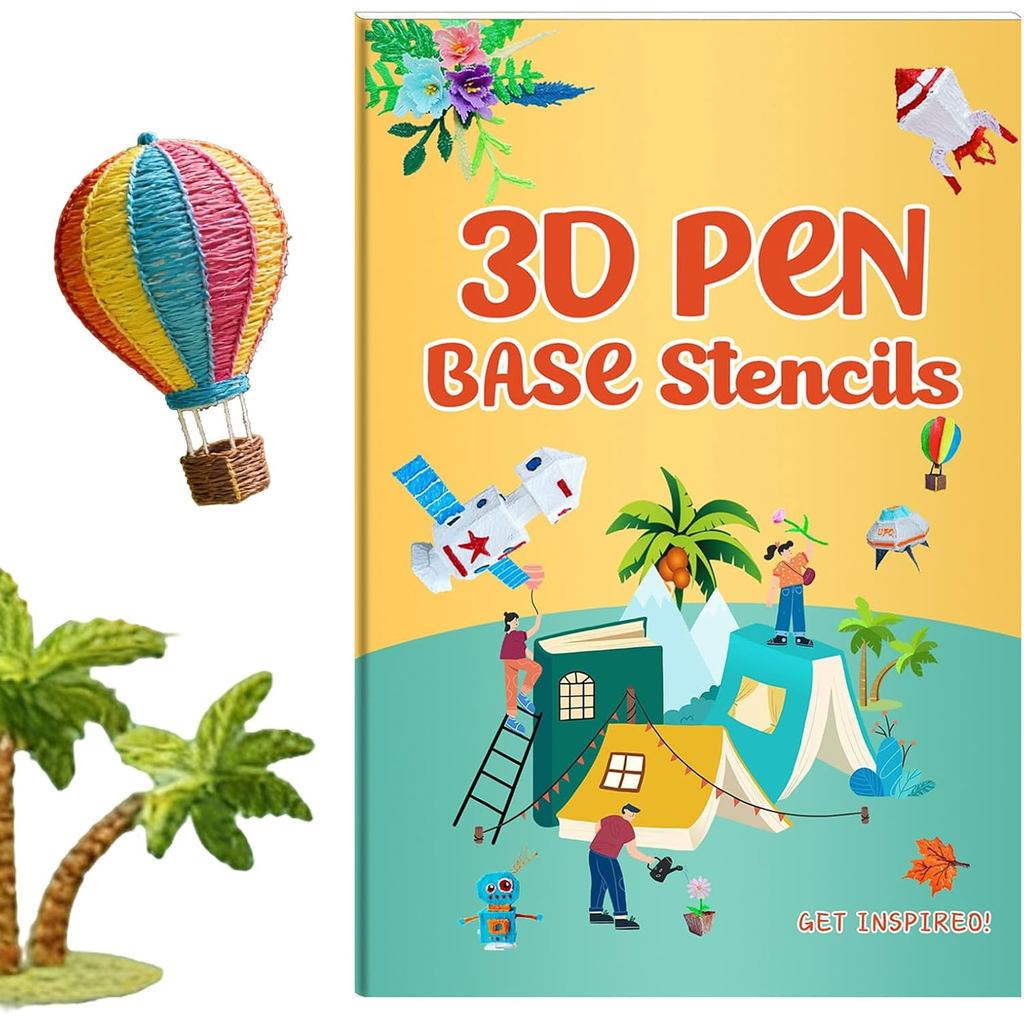 3D Printer Drawing Molds Paper Stencils for 3D Printing Pen,Reusable Graffiti Template,3D Pen Paper Stencils,22 Sheets 4