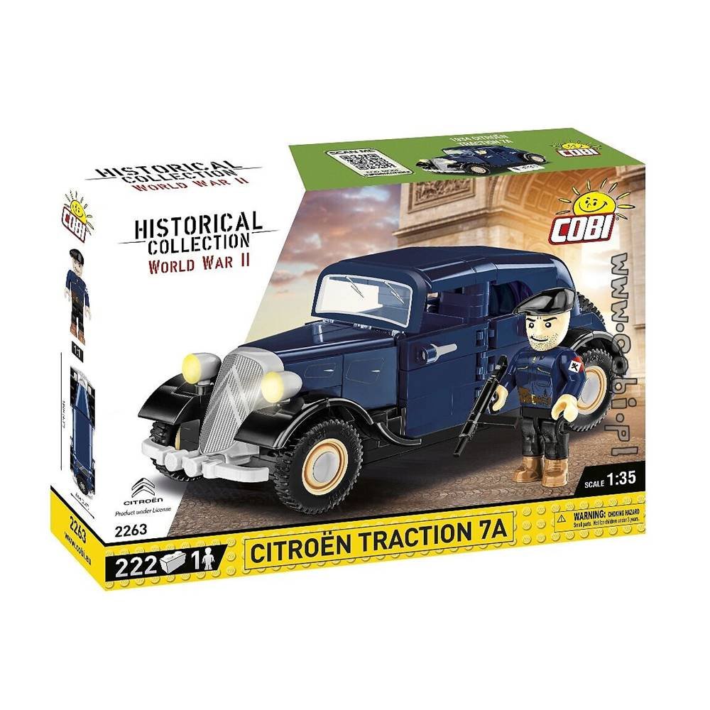 Blocos de Montar Carro Citroen Traction 7A (1934) - 222 Peças - Segunda Guerra Mundial - 1:35 - Cobi