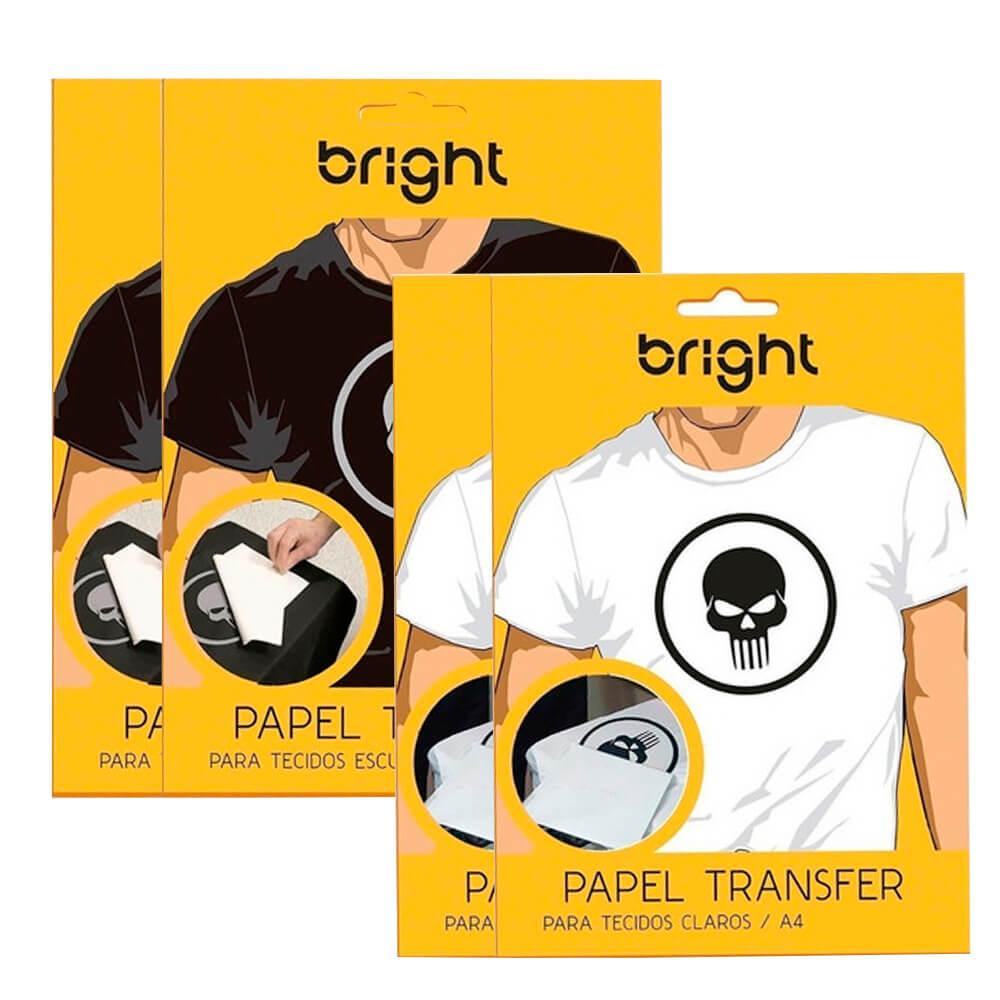 Kit Papel Transfer para Algodão Claros e escuro Bright 35Fls