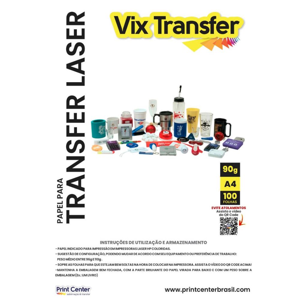 PAPEL TRANSFER LASER VIX TRANSFER 90g