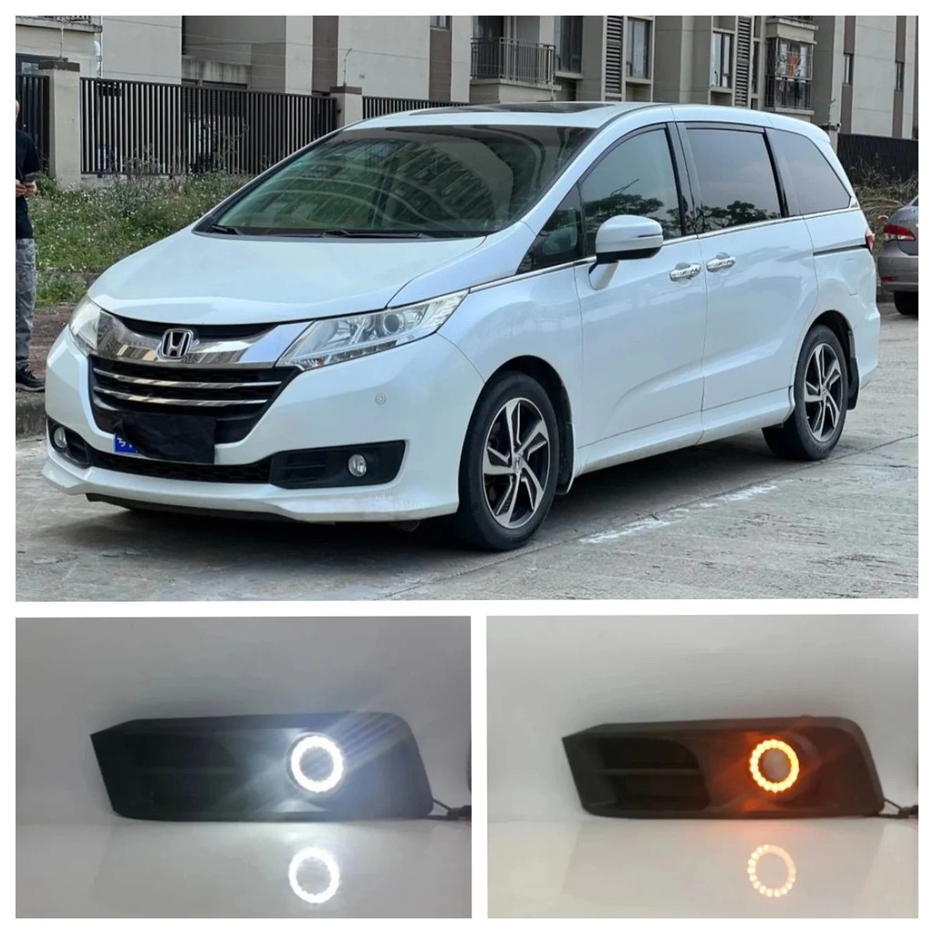 Conjunto De Luzes De Nevoeiro LED Para Honda Odyssey 2014 2015 2016 2017 Dupla Cor Anjo Olho Diurnas Acessórios Da Lâmpa