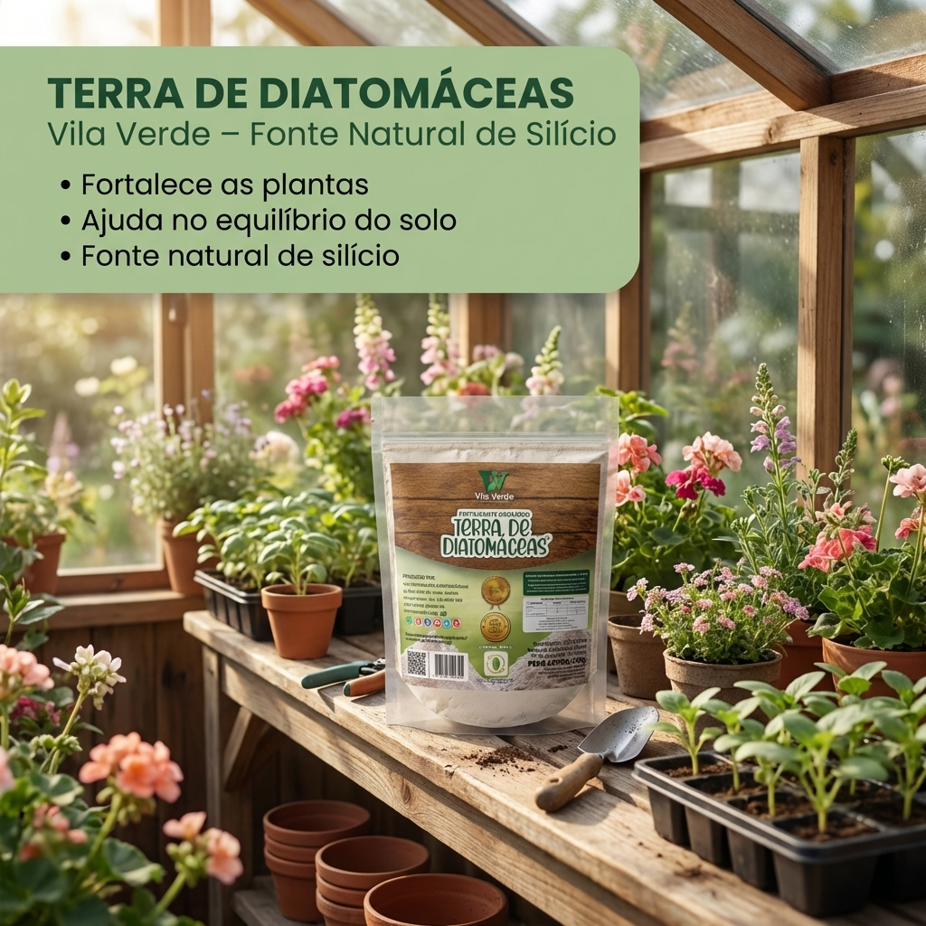 Terra de Diatomáceas Vila Verde caixa com 20 unidades saco zip 100g