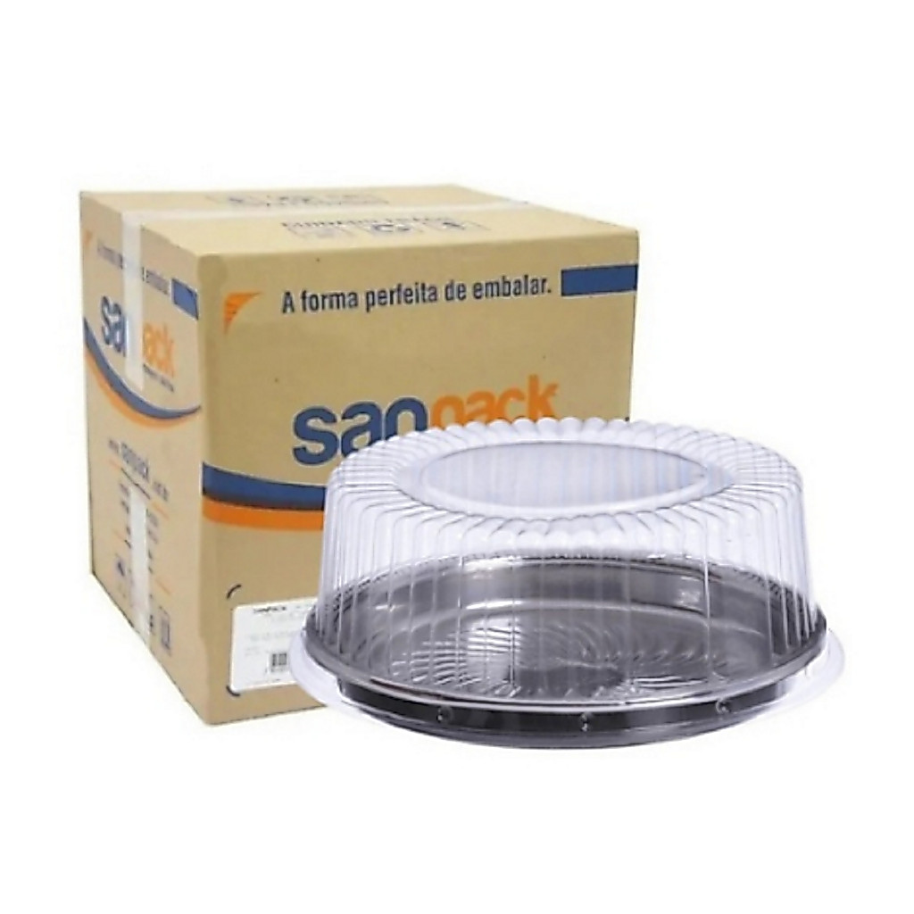 Embalagem para bolos e tortas S-50 tampa média caixa com 10 unidades