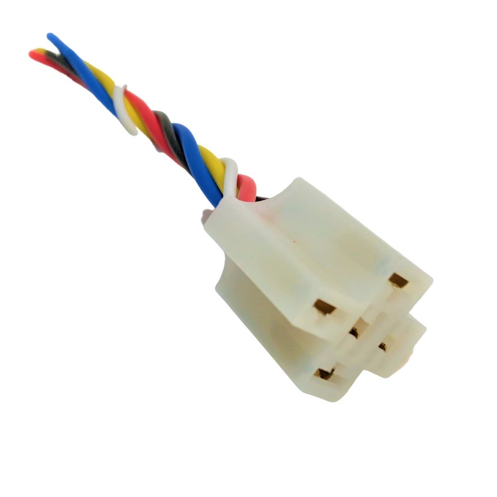 Conector Porta Rele 4 Ou 5 Pinos Com Fio 1,5mm Chicote Soquete Plug Cabo 100% Cobre 4 Ou 5 Vias Tomada Qualidade