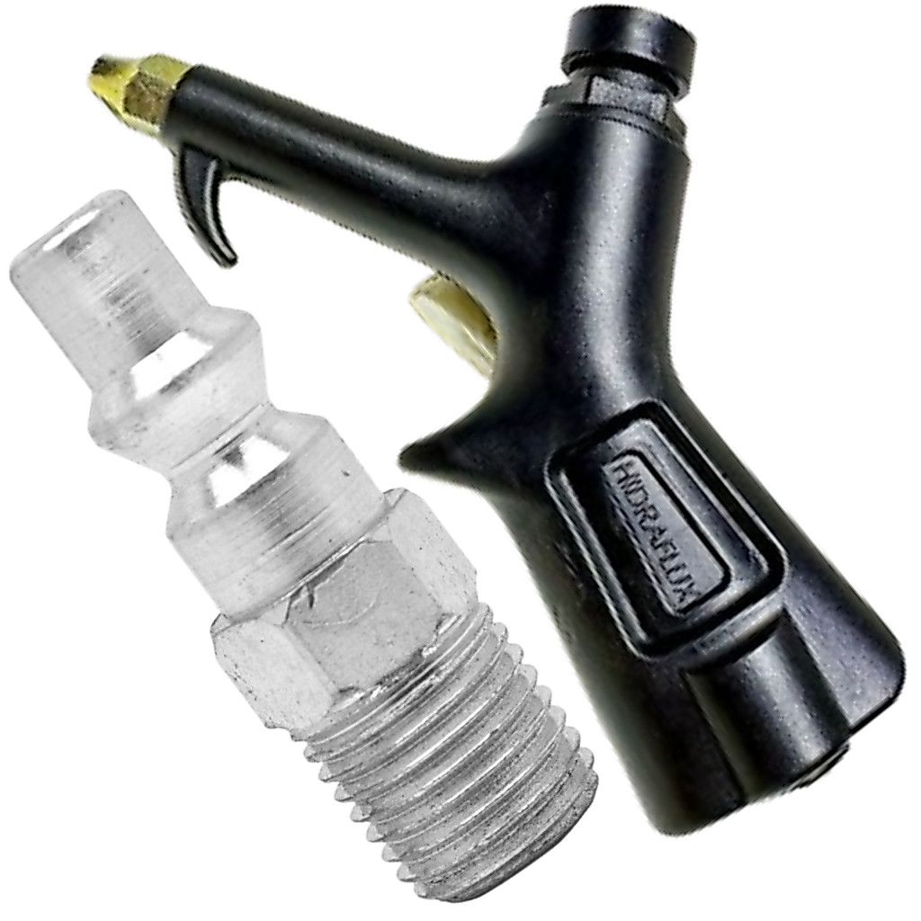 Bico para limpeza com ar mais pino conector  hidraflux