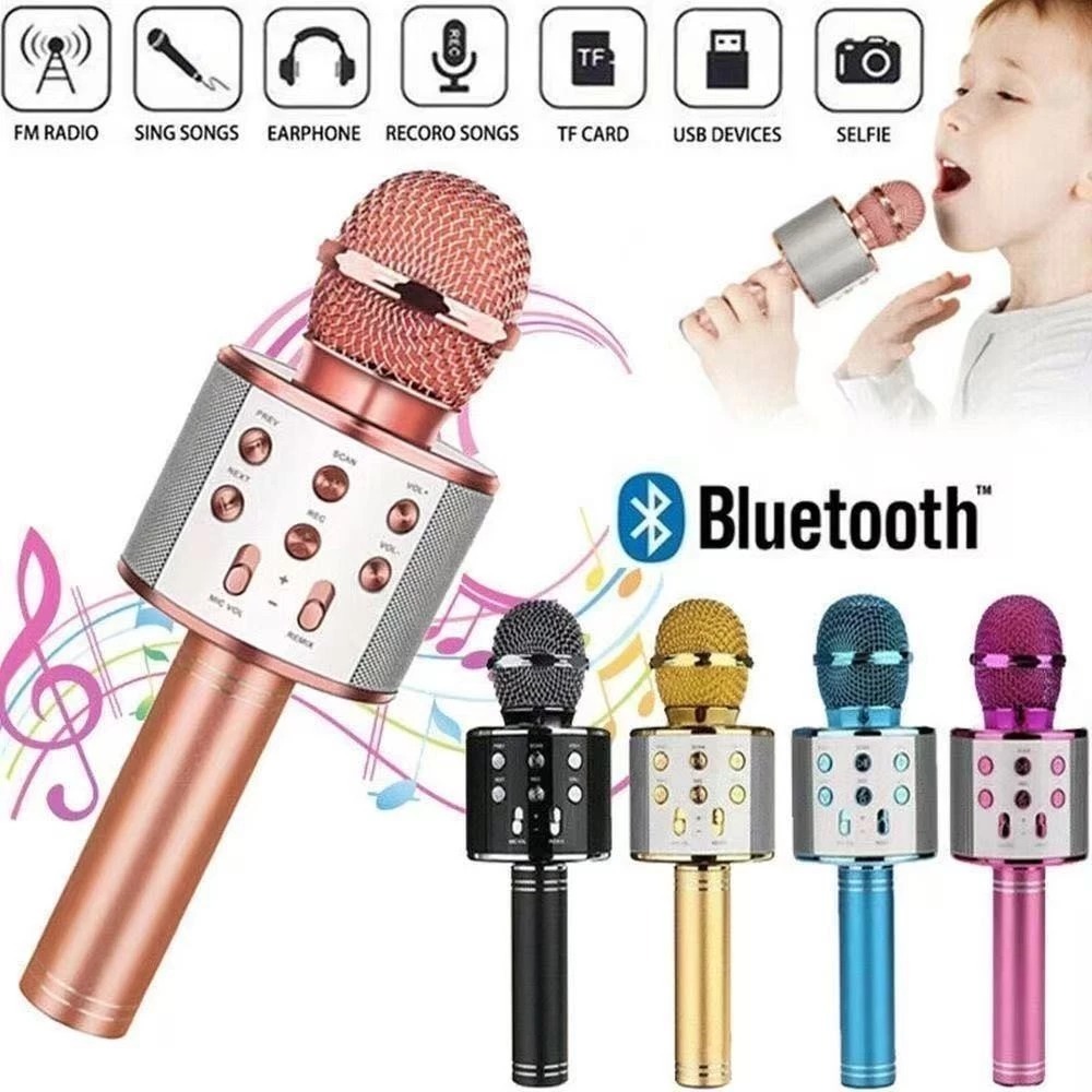 Microfone Sem Fio Bluetooth Karaokê Com Microfone Microfone Bluetooth Sem Fio Microfone Karaoke Crianças