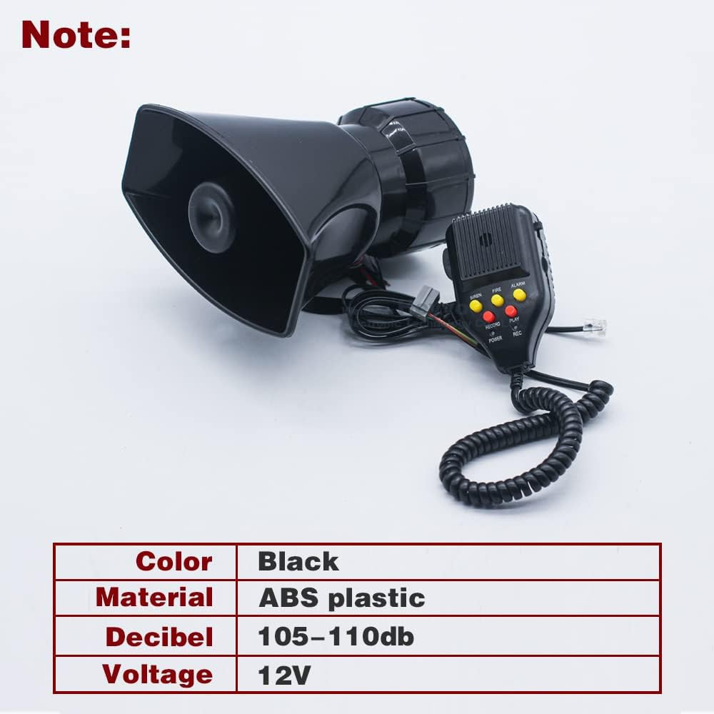 Sirene Automotiva 30w Com Microfone E Alto-falante 115db