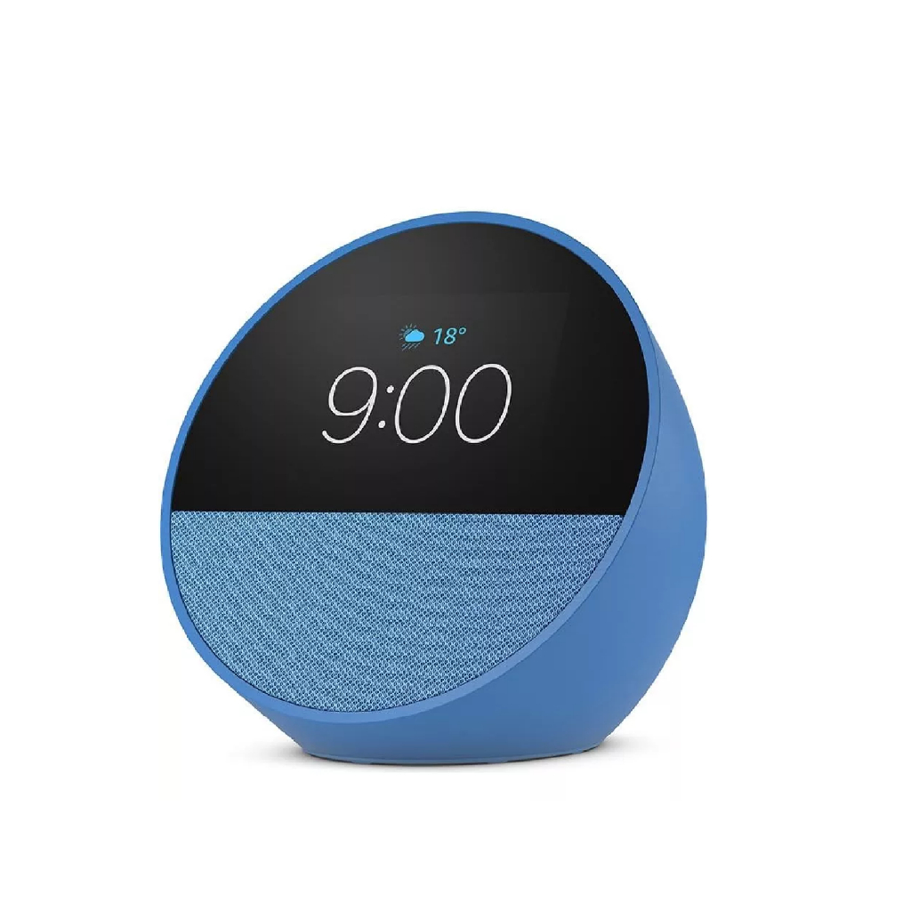 Alexa Echo Spot 2024 Amazon Smart Alarm Com Relógio Digital Azul