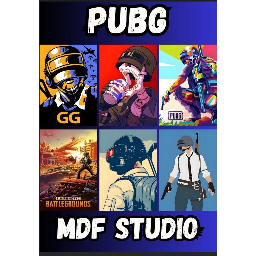 Placa Quadro Decorativo PUBG PLAYER UNKNOWN BATTLEGROUNDS