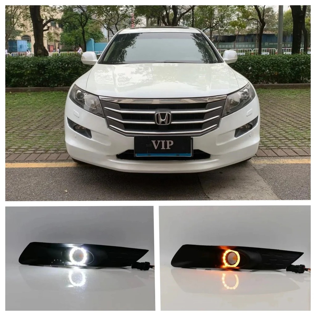 Conjunto De Luzes De Nevoeiro LED Para Honda Accord Crosstour 2012 2013 2014 2015 Dupla Cor Anjo Olho Diurnas Kits De Lâ