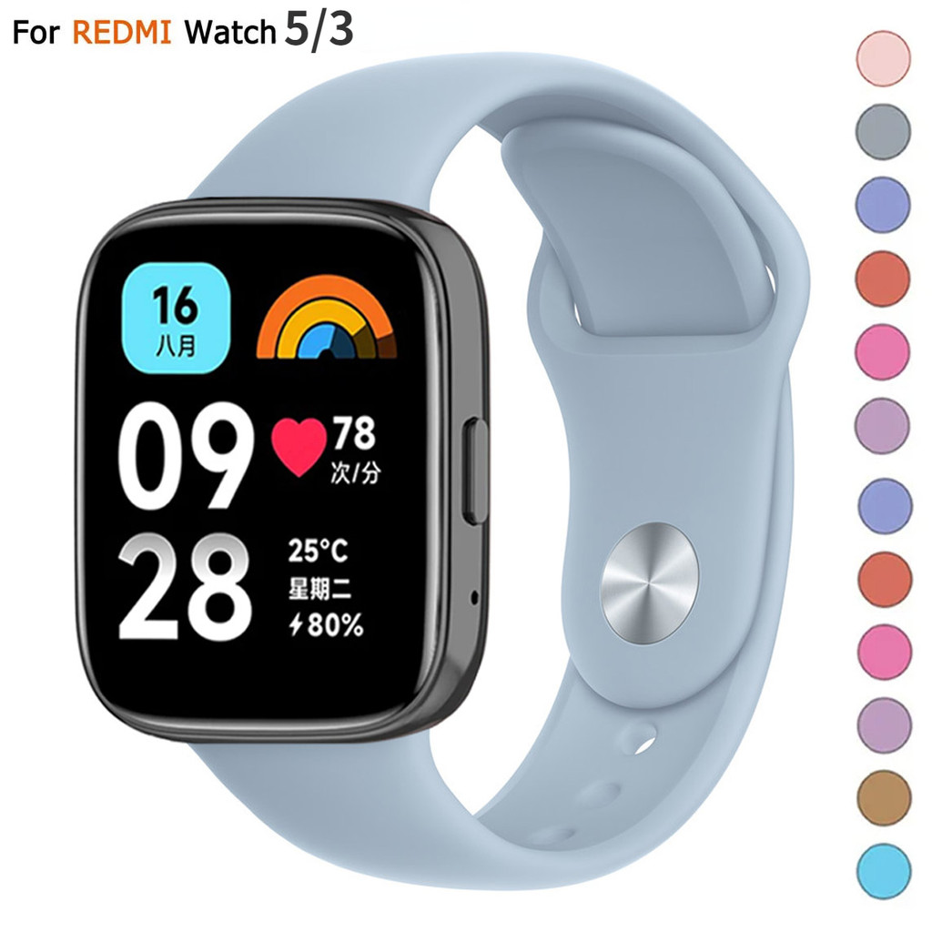 Pulseira De Silicone Para Redmi Watch 5 Active lite 3lite Esportiva Xiaomi Mi Watch3 Ativa 20/22mm Acessórios correa