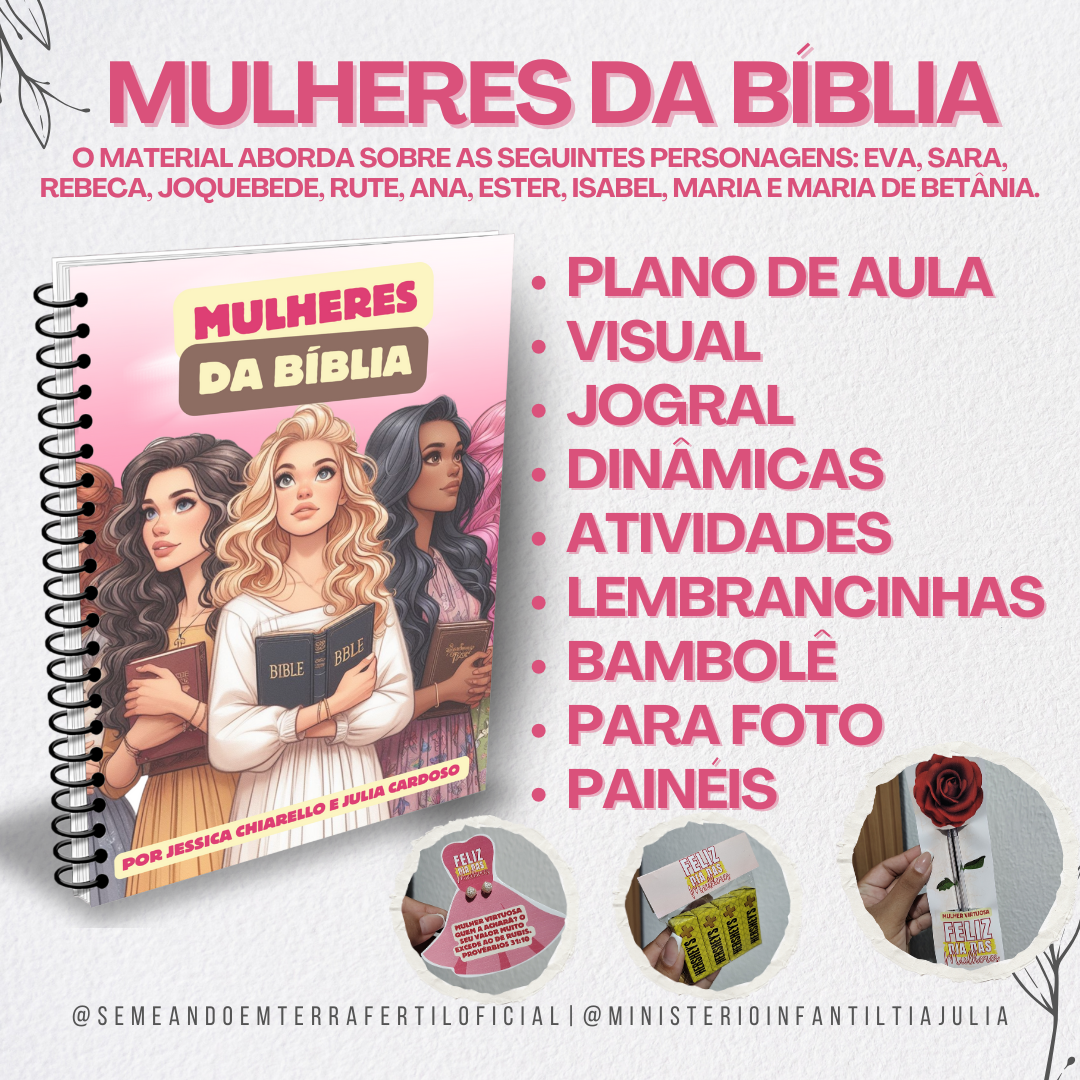 MULHERES DA BÍBLIA | KIT MULHER VIRTUOSA ????