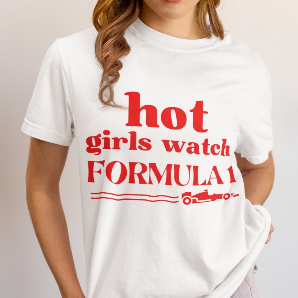 Camisa Hot Girls Fórmula 1 Blusa Branca Corrida de carros Tshirt Car GP do Brasil - Garotas gostosas assistem F1
