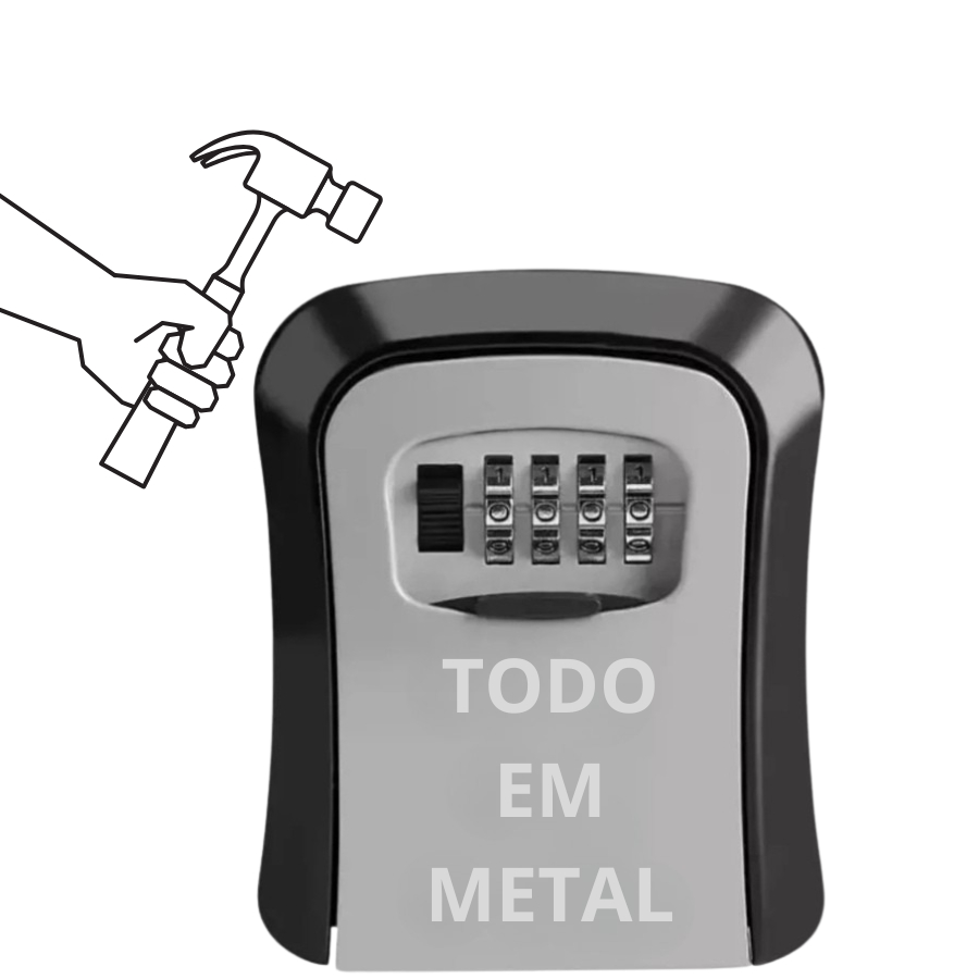Cofre Parede Guarda Objetos de Valor Senha Airbnb Todo Em Metal Proteção Segurança