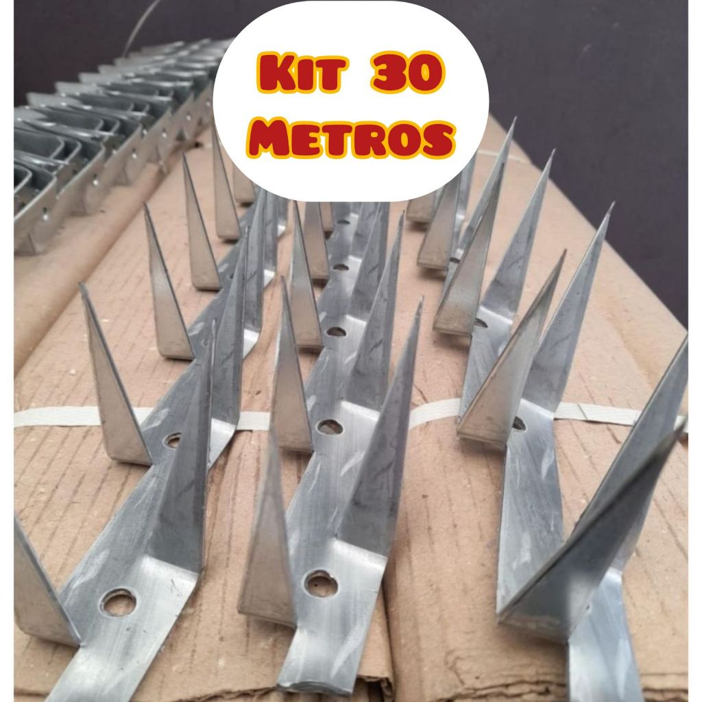 Kit até 30 Metros Lança Para Muro Dupla Mandíbula Perfurante Galvanizada Reforçada Barra com 1Metro.