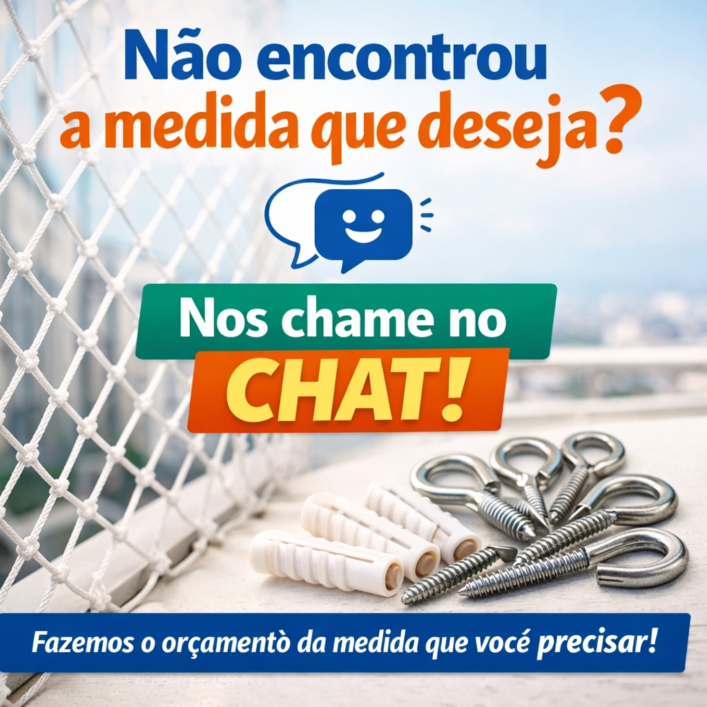 Kit Completo Rede Tela De Proteção  1,50X3,00 Para Sacadas Janelas Gatos Crianças