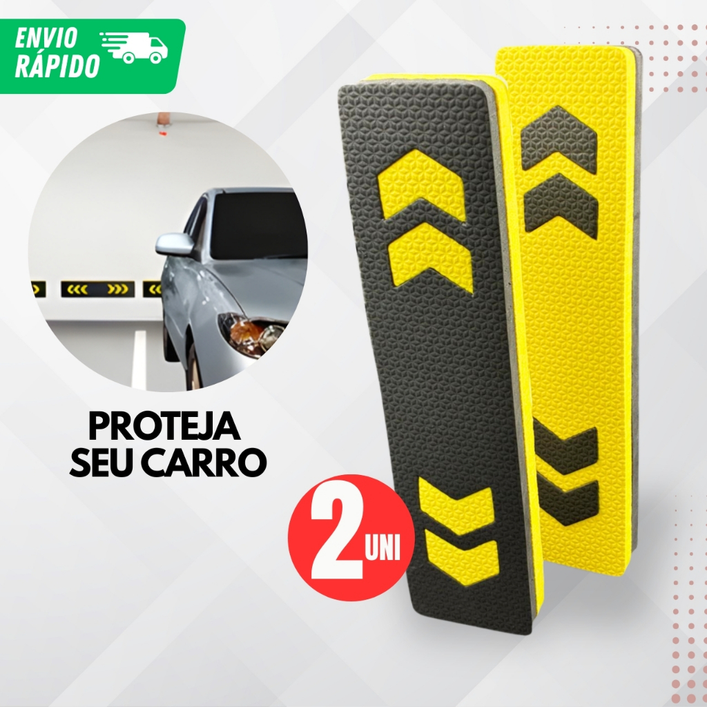 Kit 2 Protetores de Parachoque EVA Autoadesivo – Proteção para Garagem e Carro Contra Impactos