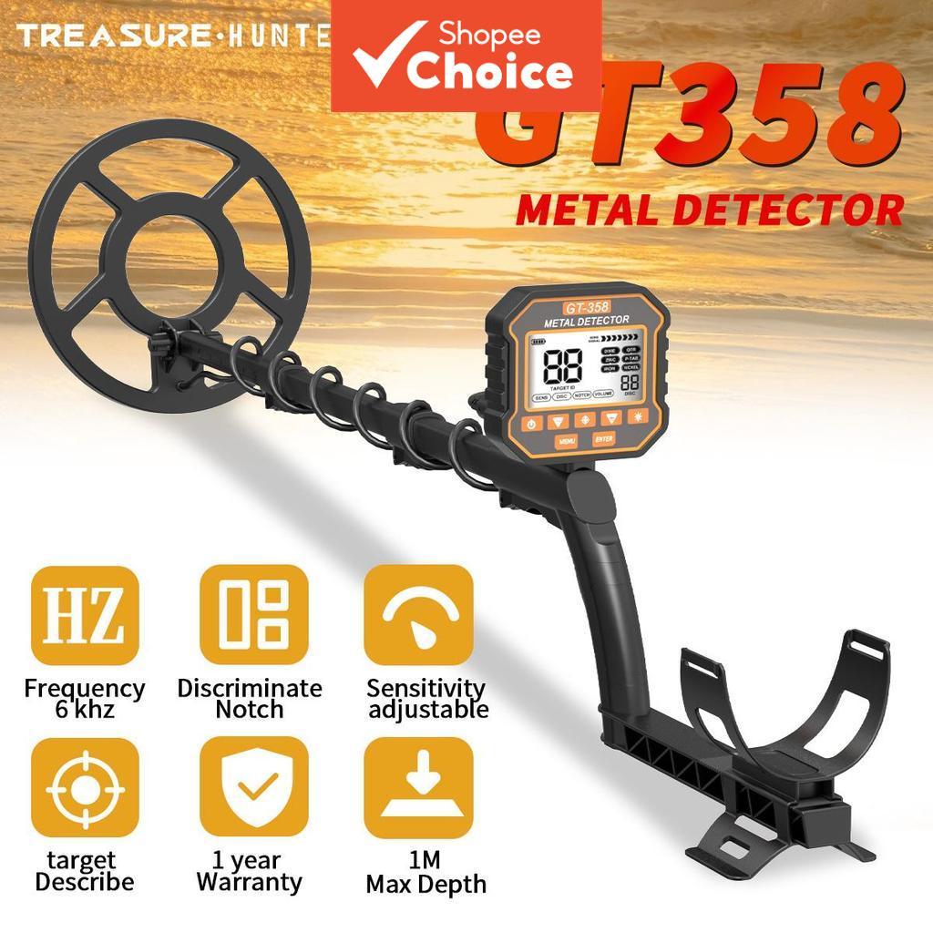 Um Conjunto Caçador De Tesouros GT358 Profissional Detector De Metais De Ouro Scanner Subterrâneo Localizador Escavador
