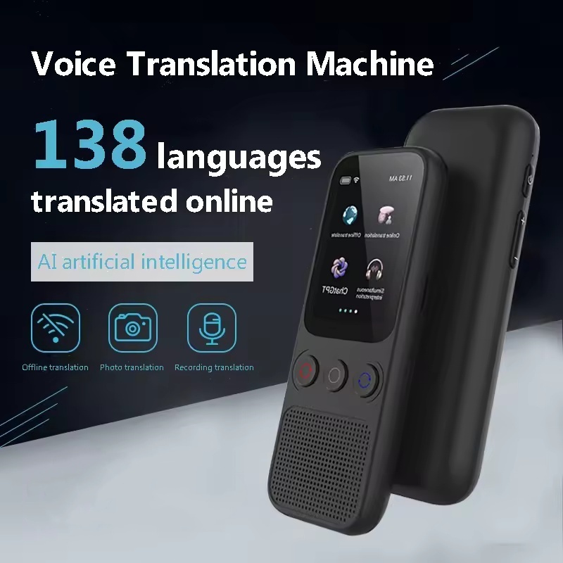 Dispositivo De Câmera De Tradução S80 Em Tempo Real Inteligente AI Voz Foto Tradutor 138 Idiomas Portátil Texto De