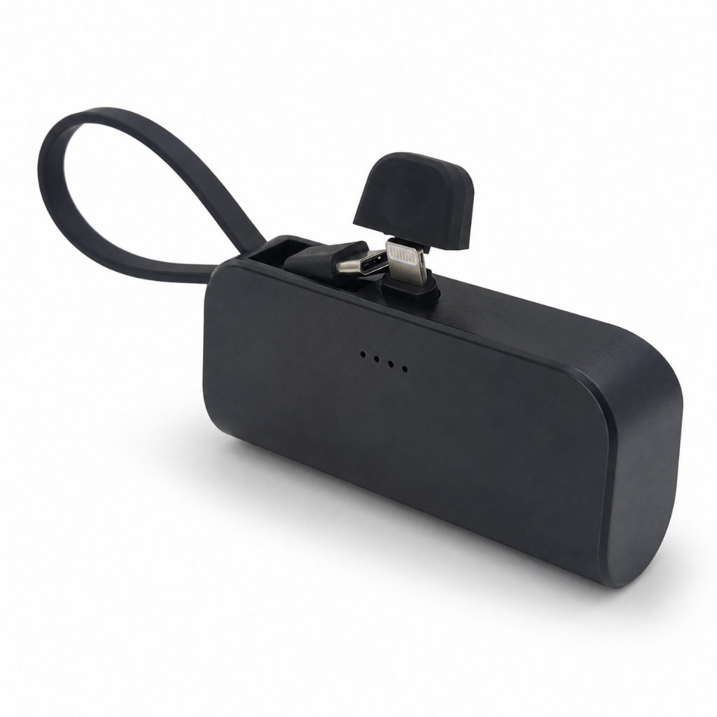 Carregador Power Bank Portátil 5000mah USB-C Carga Turbo Lightning
