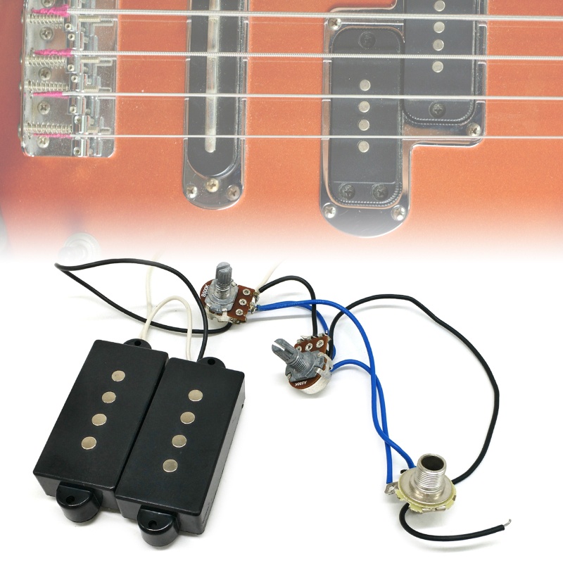 Chicote Fiação Pré-Fiado Bmico Conjunto Captador Humbucker Baixo 1 1 1 Para Substituição El