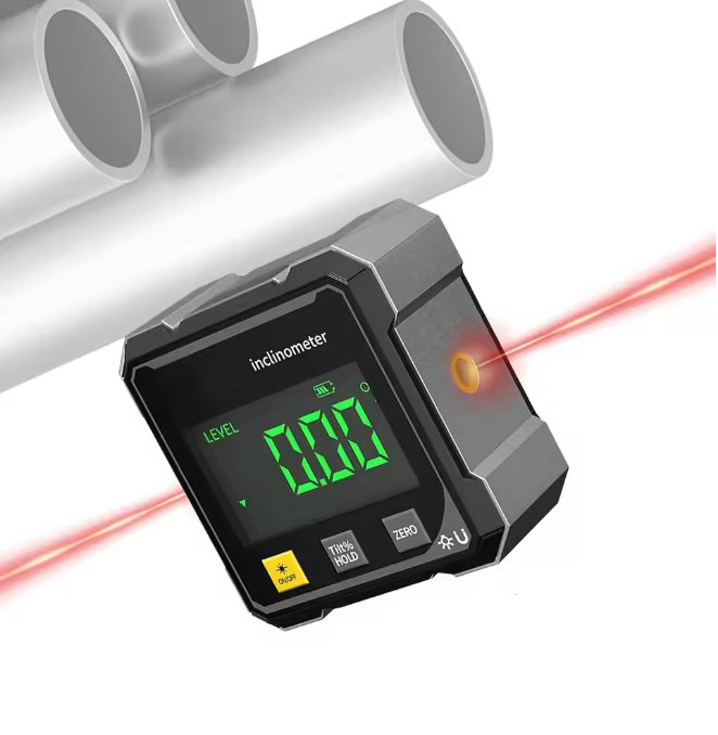 Medidor Eletrônico Digital de Ângulo de Um Laser, Instrumento de Medição de Chanfro Horizontal com Tela Digital