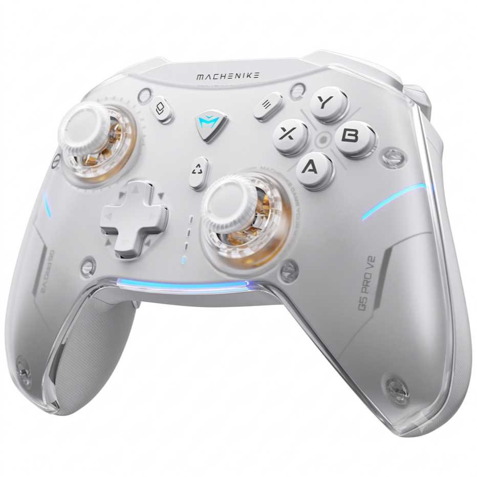 Controle Gamer Machenike G5 Pro V2, Wireless/Bluetooth, Hall Effect, Branco, JJ02GL00B