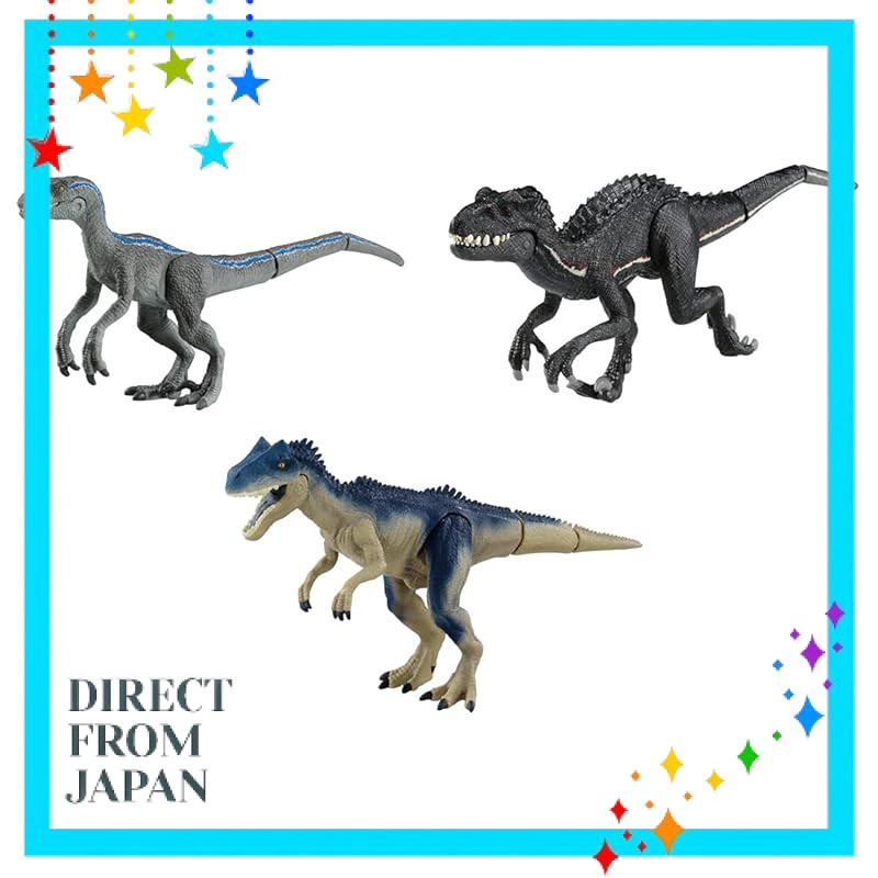 Takara Tomy ANIA Jurassic World Ultimate Genetic Dinosaur Showdown Set - Realistic Moving Animal Dinosaur Figure Toy for