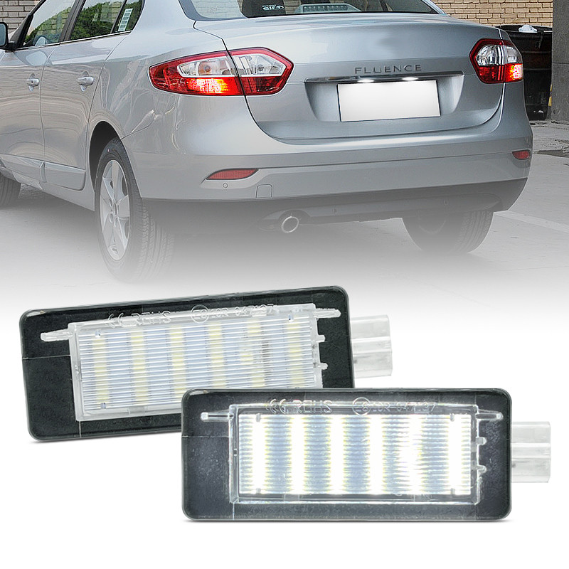 2 Pçs Para Renault Espace Cênica Laguna Fluence Captur Modus Dacia Espanador Lodgy Logan Branco LED Número Luz Da Placa