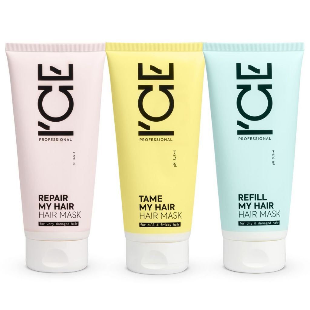 MINI Ice Professional EE - Cronograma Capilar Máscaras (Refill 50ml + Repair 50ml + Tame 50ml)