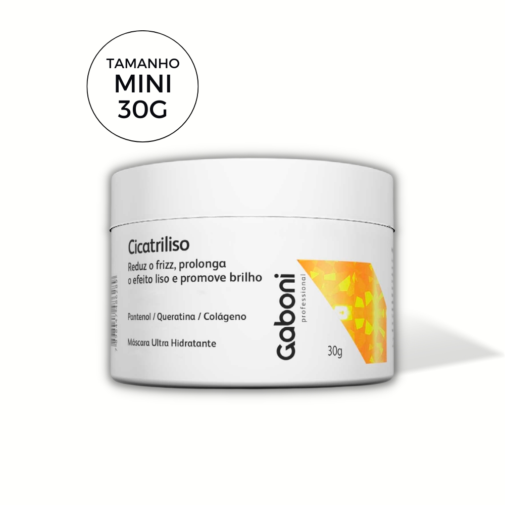 Mini Máscara Antifrizz/Efeito Liso Cicatriliso 30g Gaboni Professional