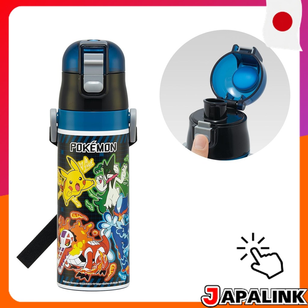 Skater Garrafa Térmica Infantil Pokémon Menino Aço Inoxidável Leve 【Direct from Japan】