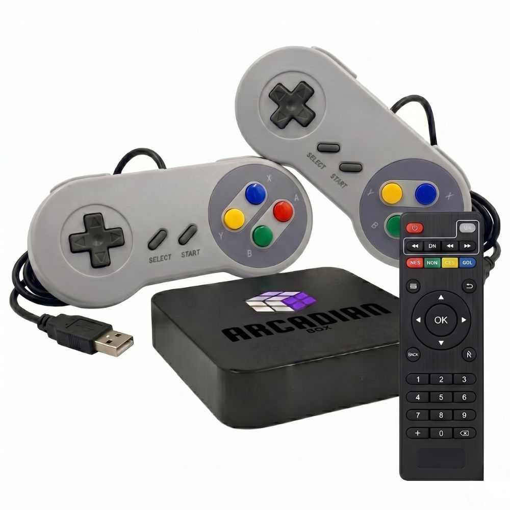 Arcadian Box - Smart TV Box Android & Console Retro Emulador (4K Ultra HD) - Fliperama Arcadian