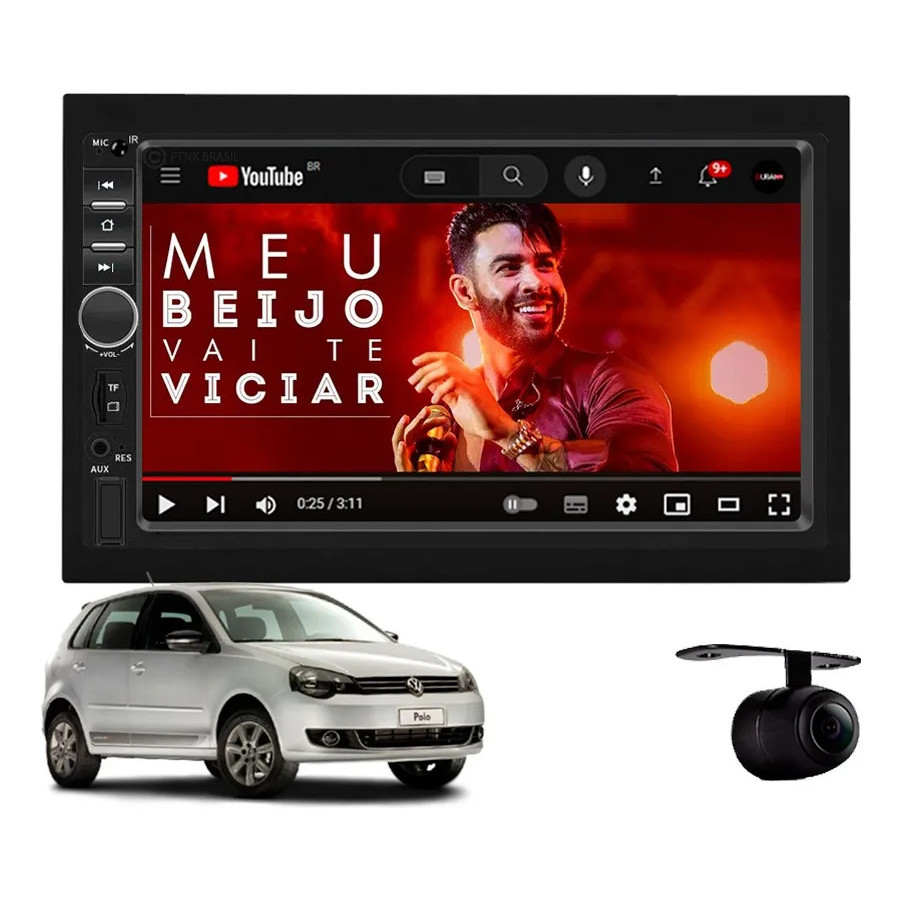 Central Multimídia Volkswagen Polo 2007 À 2015 Pro High Apple CarPlay e Android Auto