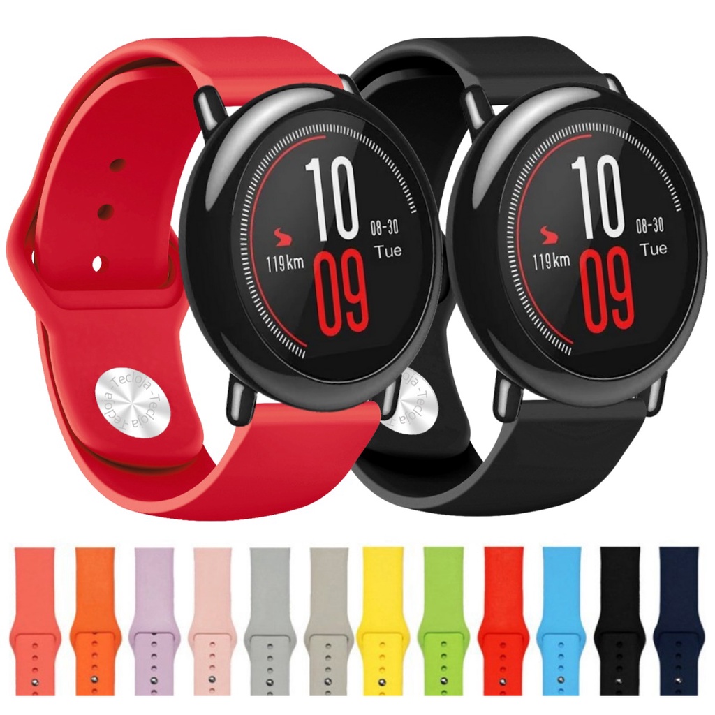 Pulseira silicone Amazfit Gts 3 Bip S Lite 2 Gtr 42mm para Smartwatch 20mm NÃO INCLUI RELOGIO – Top de Linha