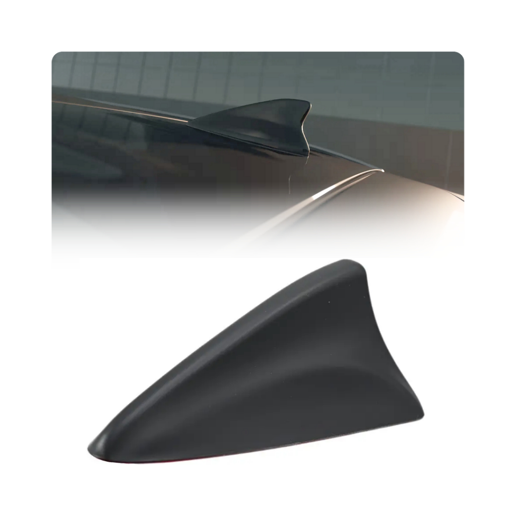 Antena Tubarão Universal Shark Fin Preta Fosca AM/FM Rádio Carro SUV Reforçada Durável