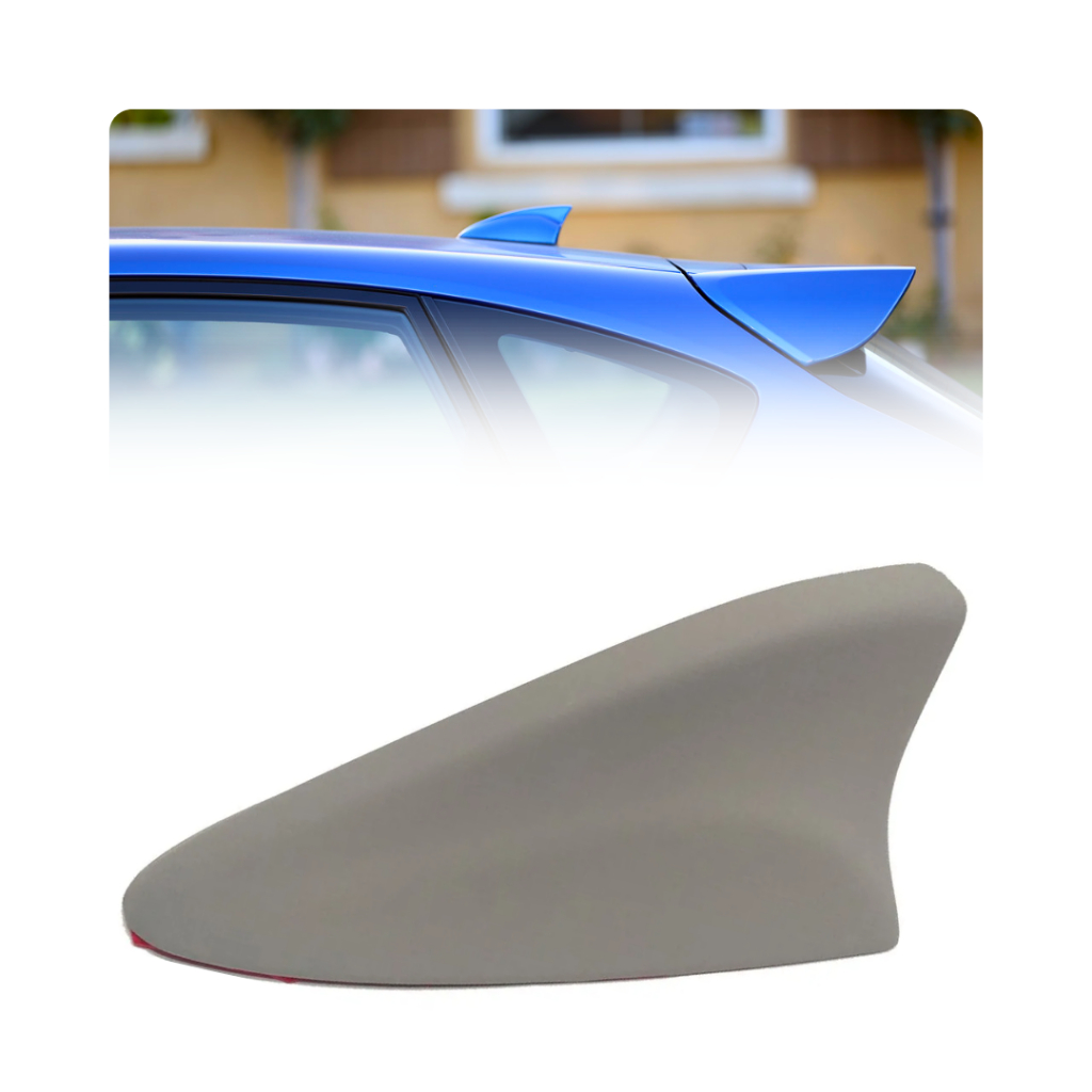 Antena tubarão prime bege fosca universal Shark Fin AM/FM conexão rádio funcional fosco brilho cor