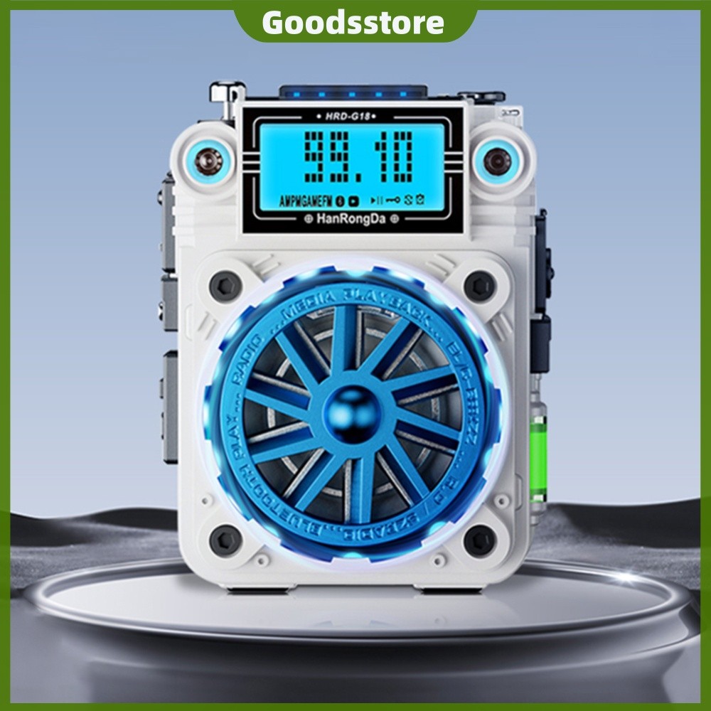 Rádio FM Fingertip Gyro Mini Alto-Falante Compatível Com Bluetooth 5.2 Cartão TF/3.5 Mm [Goodsstore.br]