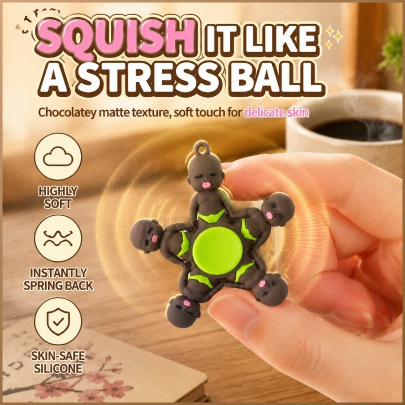 Natasha Black Fingertip Spinner Toy Presente Para Lembrancinhas De Festa Crianças
