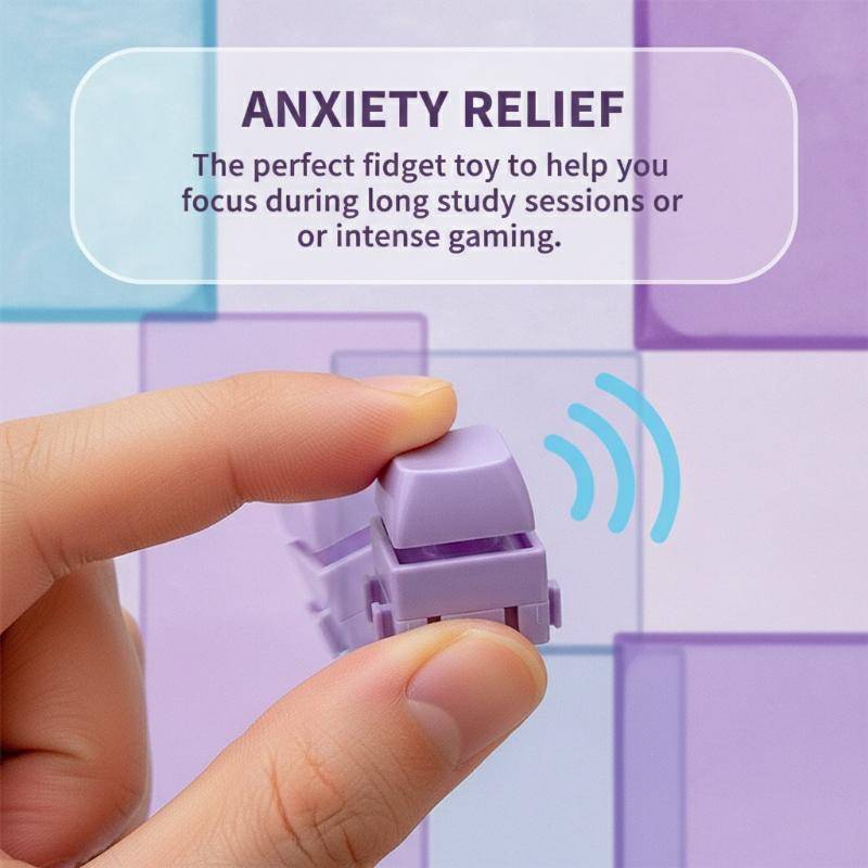 LOVEGOSHOP Fingertip Press Chaveiro Mini Teclado Chave Fidget Brinquedo Apaziguador De Ansiedade Para Escritório Escola