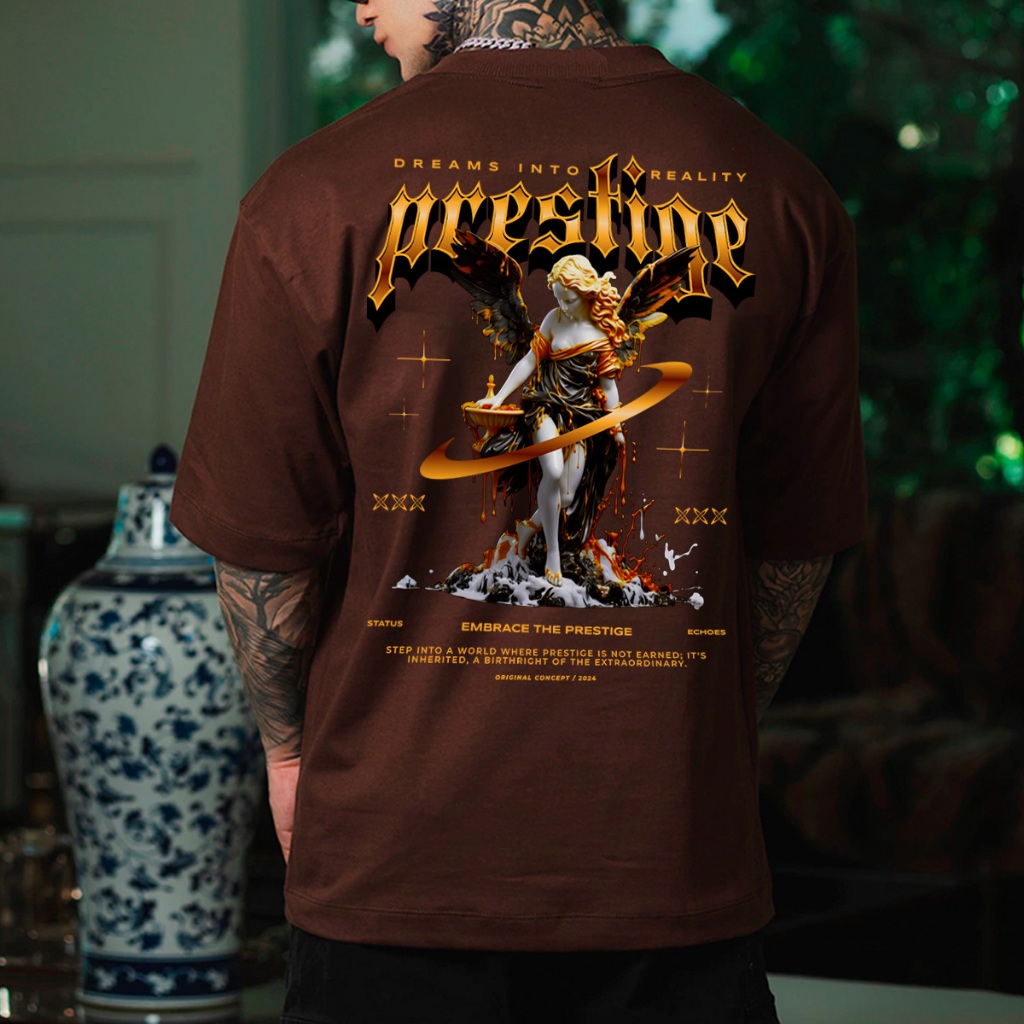 Camiseta Oversized Camisa StreetWear Prestige Golden Envio Imediato Malhão Premium OVER-229