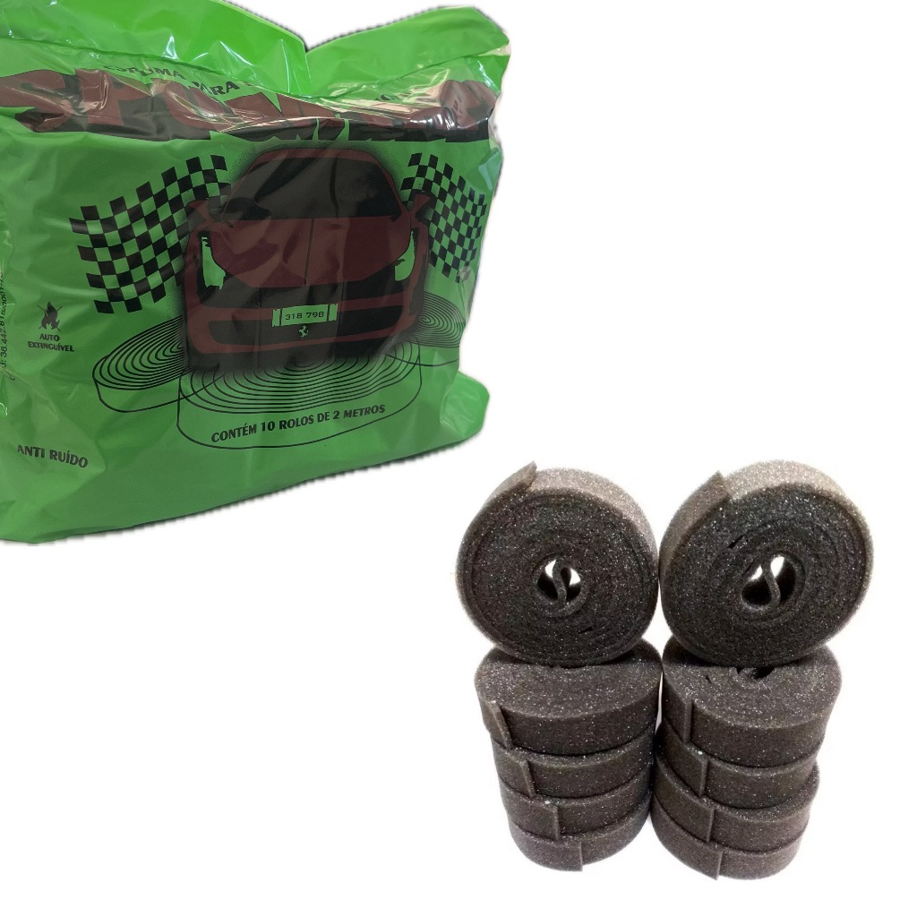 Kit Espuma Sem Cola Para Chicote Automotivo Anti-Chama - 10pçs
