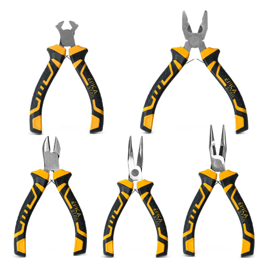 Kit 5 Alicates Mini Corte Bico Universal Profissional