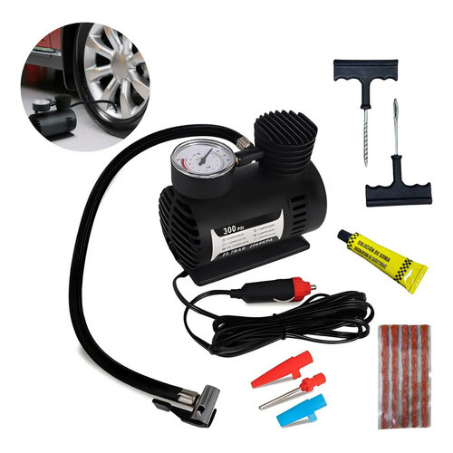 Mini Compressor De Ar 300psi 20l/min Com Kit Reparo Completo