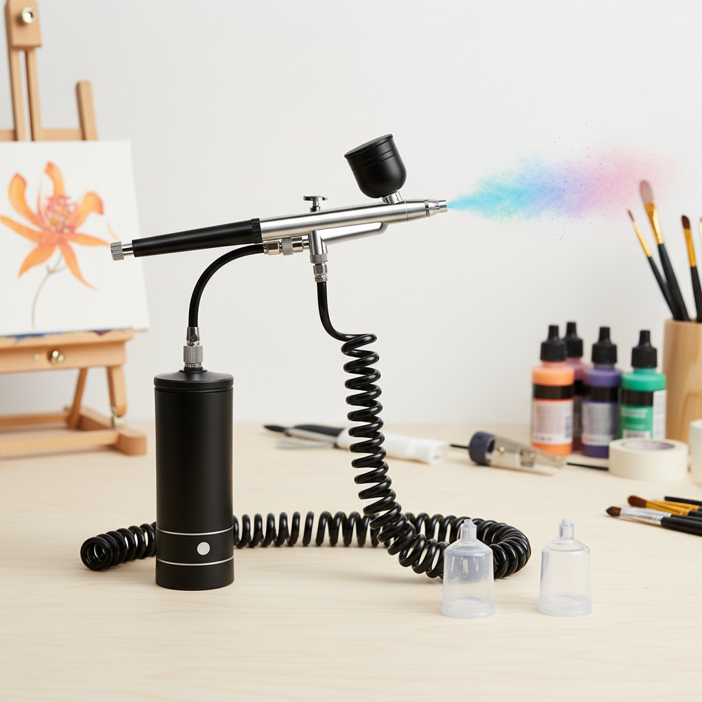 Kit de Compressor de Aerógrafo Portátil, Ferramenta Mini Sem Fio para Pintura, Maquiagem, Decoração de Bolos e Modelos