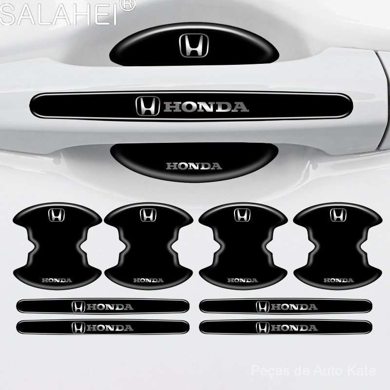 8Pc Adesivos de Proteção para Porta de Carro Anti-Risco para Honda Civic Accord Vezel Fit CRV HRV CRZ POLT Jazz Jade KZS