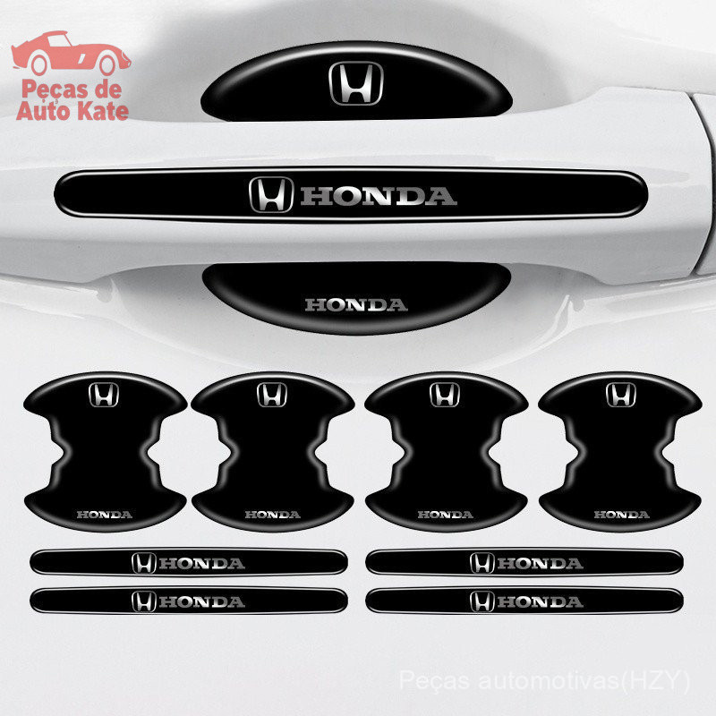 8Pc Adesivos de Proteção para Porta de Carro Anti-Risco para Honda Civic Accord Vezel Fit CRV HRV CRZ POLT Jazz Jade JPY