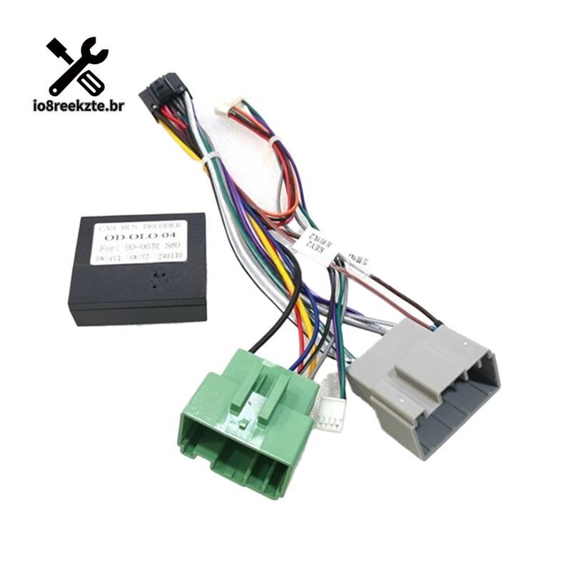 Adaptador De Chicote Elétrico De Carro , 16 Pinos , Caixa Canbus , Decodificador , Cabo De Alimentação De Rádio Android